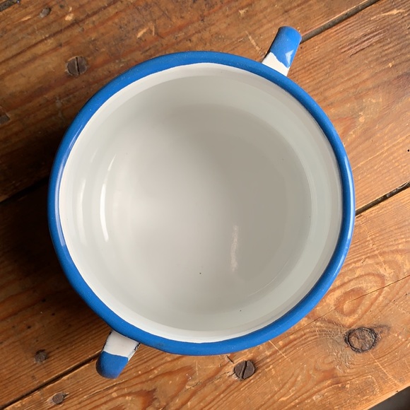 Antique Enameled Soup Cup - Picture 5 of 6